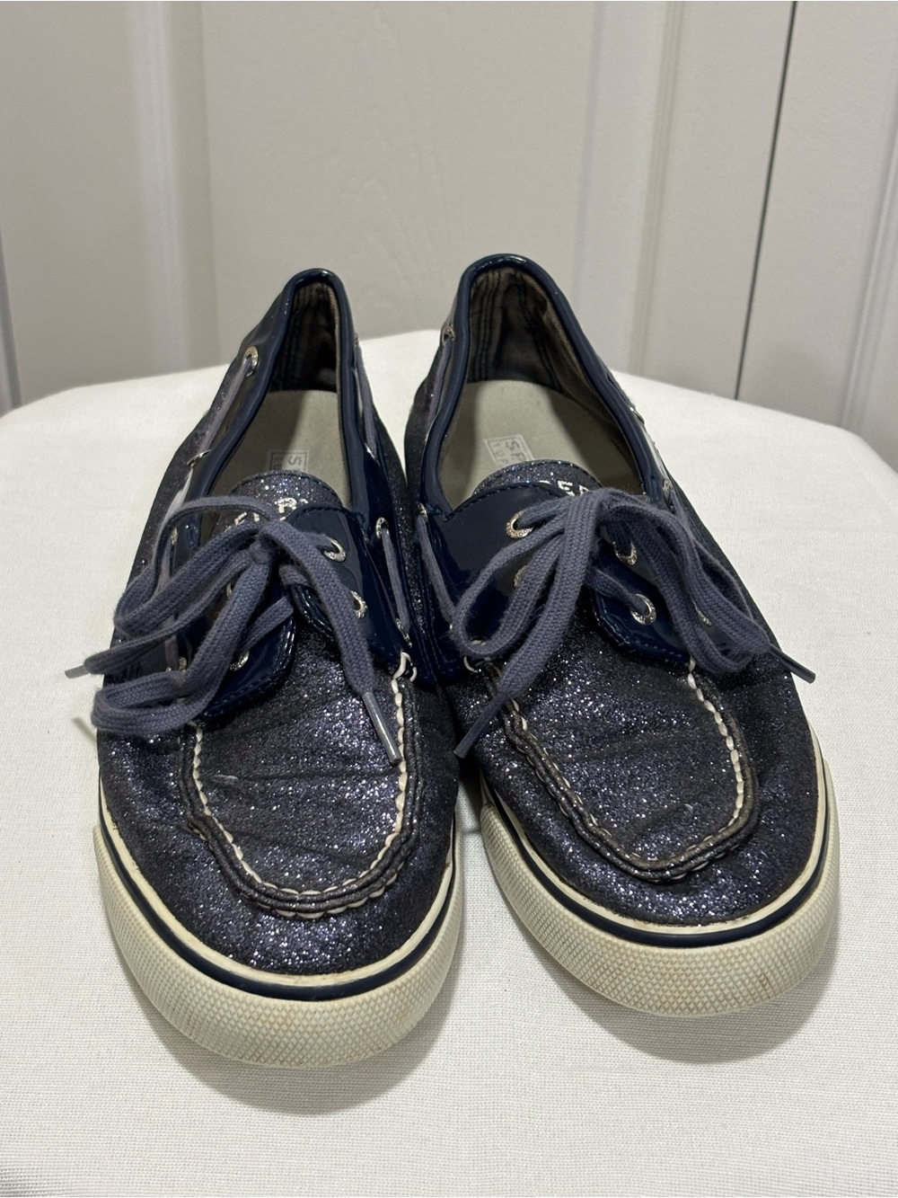 Sperry Top-Sider Navy Glitter Boat Shoes | Women’s 8M